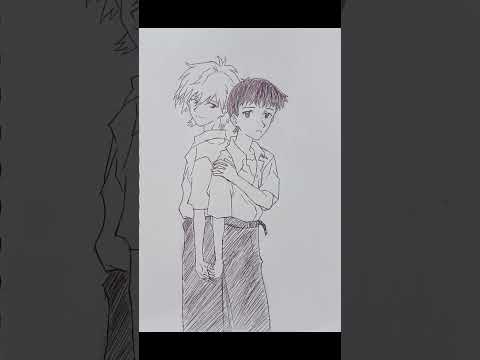 渚熏 碇真嗣 新福音战士 画画 #evangelion #drawing #kaworunagisa #shinjiikari