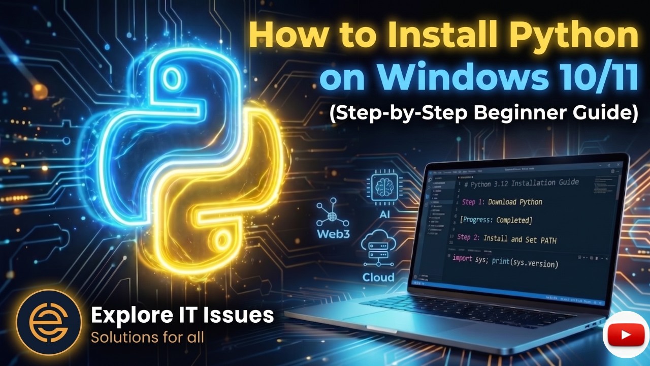 How to Install Python on Windows 10/11 (Step-by-Step Beginner Guide) #exploreitissues  #networkdata