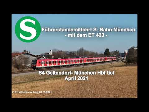 Führerstandsmitfahrt: S4 Geltendorf - München Hbf tief (April 2021)