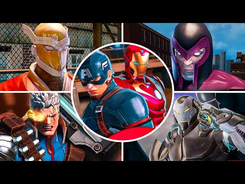 Marvel Ultimate Alliance 2 - All Boss Fights (Both Sides) & Endings | 4K 60FPS PS5