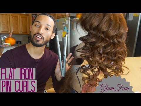 How to do Pin curls with a flat iron!