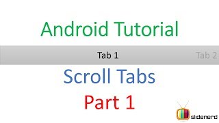 #125 Android Scrollable Tabs Part 1:Android Tutorial For Beginners [HD 1080p]