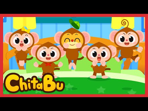 🐒Fünf kleine Affen🐒 | Beliebte Kinderlieder | #Chitabu