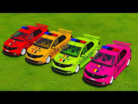 TRANSPORTING BMW M8, MERCEDES, VOLKSWAGEN & DACIA EMERGENCY CARS WITH MAN TRUCKS - Farming Simulator