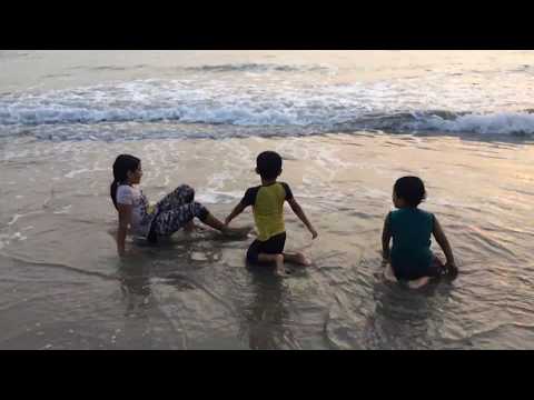 Enjoying at Chal Beach, Azhikode,