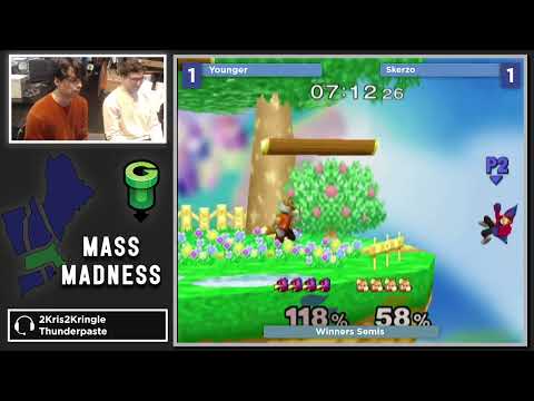 Mass Madness 44 SSBM - Younger (Falco) vs. Skerzo (Fox) - Melee WSF
