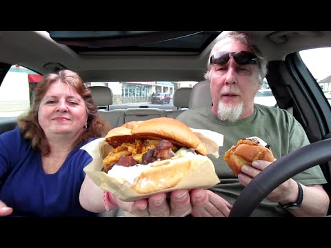 Eating Arby's Real Country Style Rib Sandwich