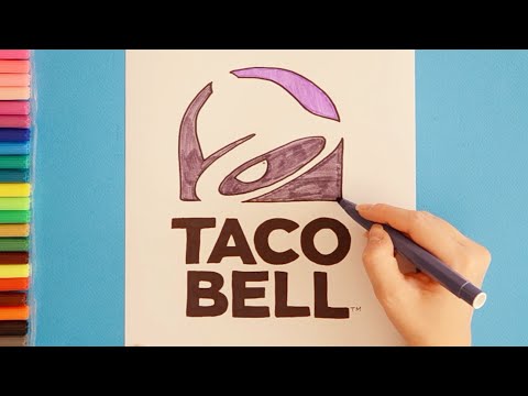 How to draw Taco Bell Restaurant Logo