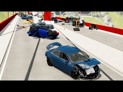 Satisfying Rollover Crashes (50+ Cars Crashed) | BeamNG Drive