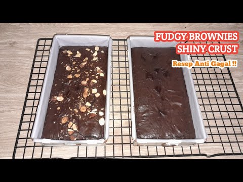 FUDGY BROWNIES SHINY CRUST _ RESEP ANTI GAGAL ‼️