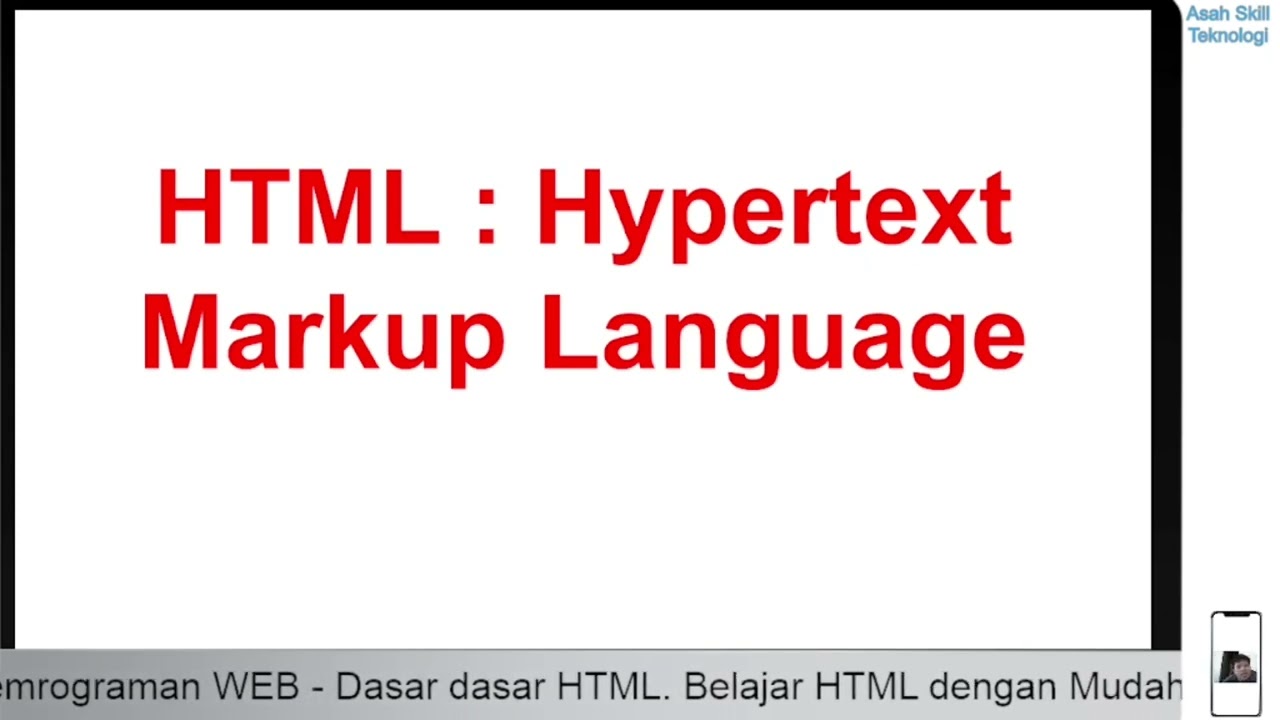 Pengenalan HTML - Pengertian HTML, dan Peran HTML pada halaman WEB introhtml hll