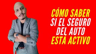 Cómo saber si el seguro del auto está activo - #Seguro #Activo