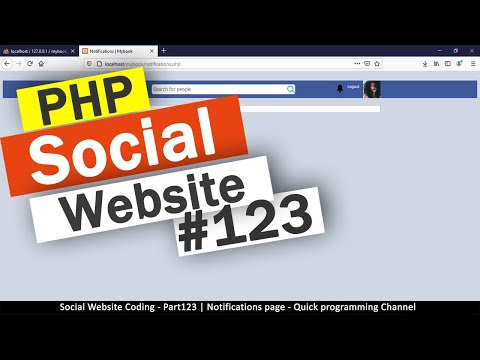 Social Website from scratch Part 8 Profile Page Top Bar | PHP | HTML | CSS | MYSQL Database