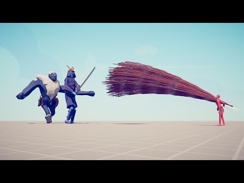 ICE & SAMURAI GIANT vs EVERY GOD - Totally Accurate Battle Simulator