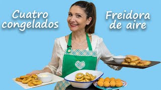 ✅4 CONGELADOS freidora de aire/ANILLAS Calamar🦑/MUSLITOS de mar🦀/AROS Cebolla🧅/ROLLITOS primavera🥡