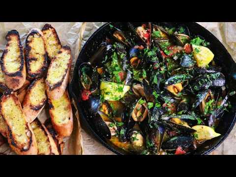 Mexilhões Grelhados Assados ​​na Cerveja | Como Grelhar Mexilhões | CarnalDish