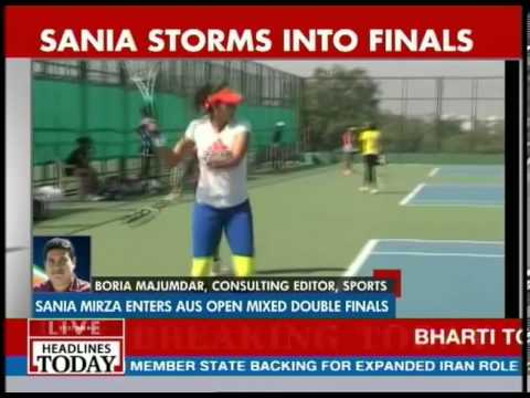 Sania Mirza in final of mixed doubles at Australian Open