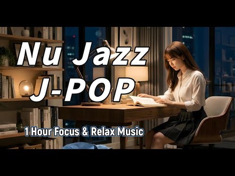 Nu Jazz & J-POP | 1-Hour Cozy Night Study, Work & Relex Music | Pets asleep, Miru is here for you 📚💤