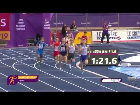 4x400m Men, FINAL, European U23 Championships, Gävle SWE, 2019