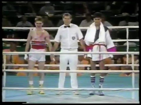 Olympics - 1984 Los Angeles - Boxing - Lt Flywts - USA Paul Gonzales VS GBR John Lyon imasportsphile