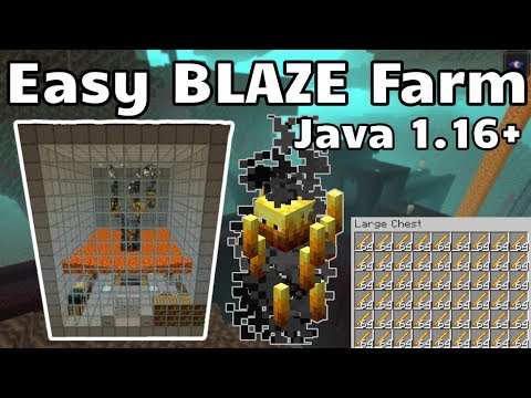 EASY Blaze Farm (Max Efficiency!) (Minecraft Java 1.16+)