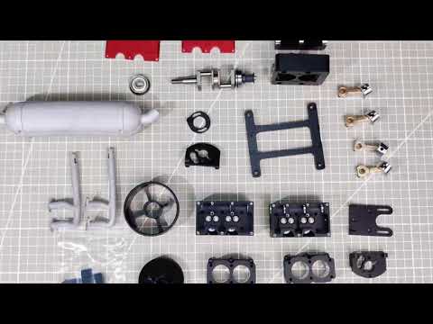 Build FS-B400 14cc Flat-four Engine Horizontal Opposed 4 Cylinder That Works - EngineDIY