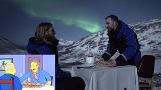 The Simpsons: &quot;Steamed Hams&quot; recreated under the Northern Lights in Tromsø