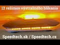 Mini LED rampa - oranžová / 96x LED / 10-30V / ECE R65 / magnet (381x220x50mm) - Video Youtube