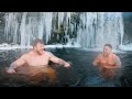 Swimming under a frozen waterfall! ft.Anything Goes With James English