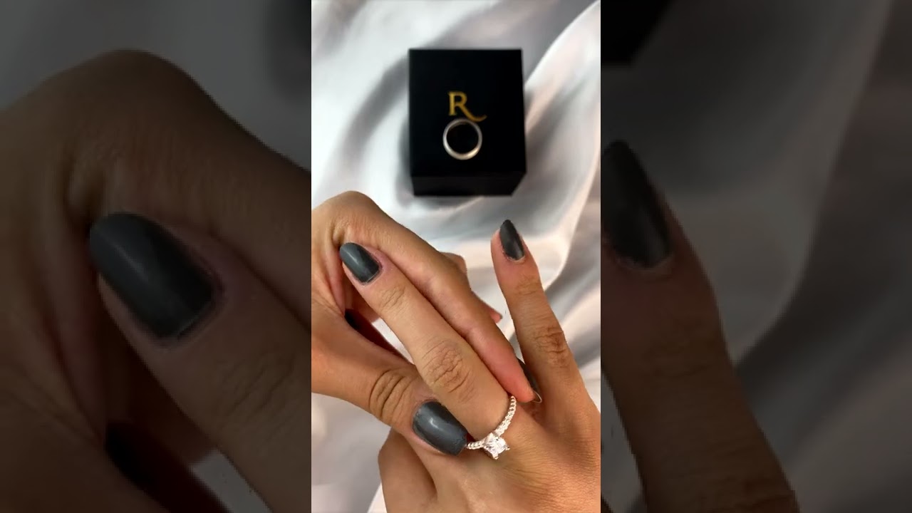 Aliança em prata 950 modelo Áries 6mm + solitário Lúmio