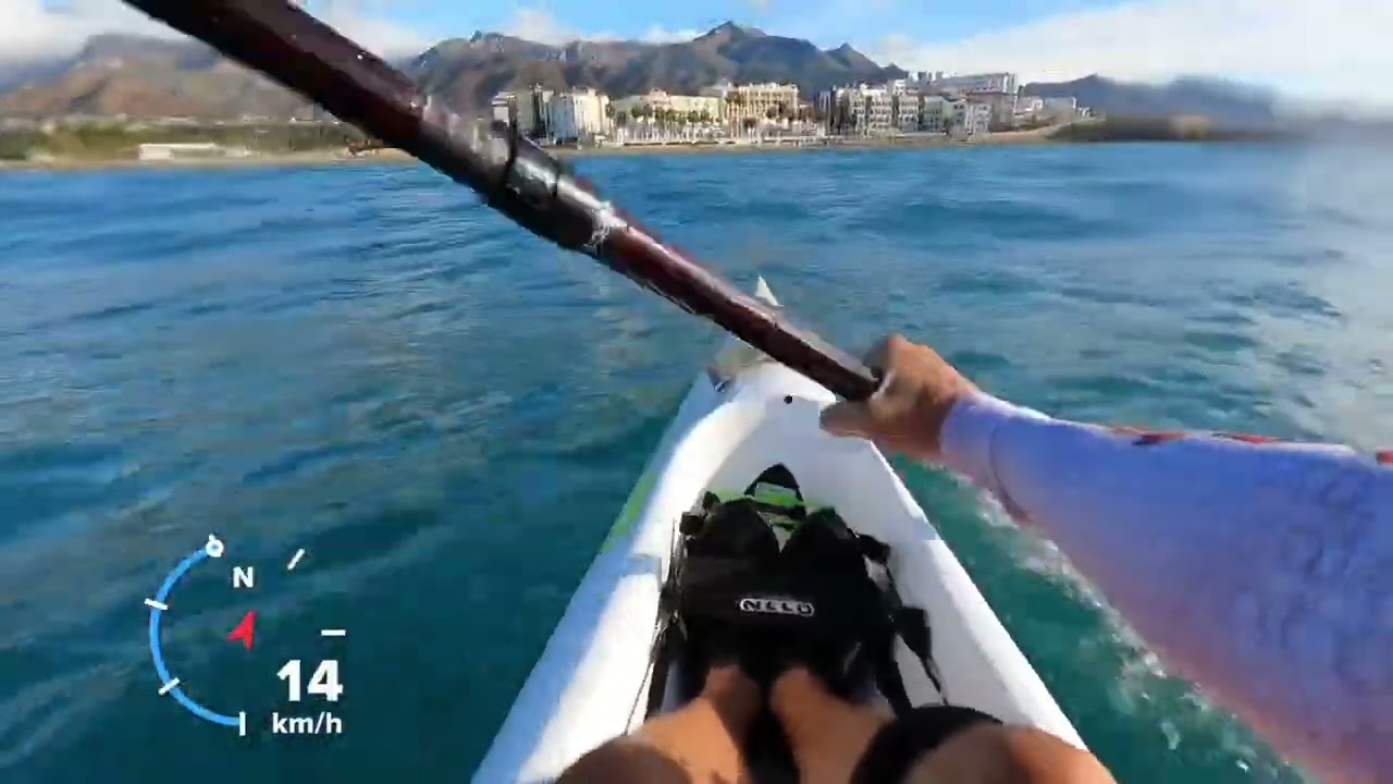 Surfskispain In Nerja con la nueva Nelo 540 donwind surfski