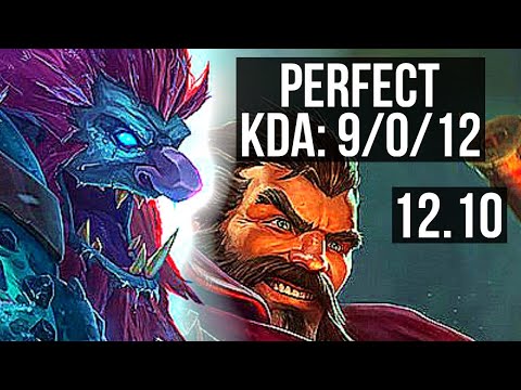 TRUNDLE vs GRAVES (JNG) | 9/0/12, Legendary | EUW Diamond | 12.10