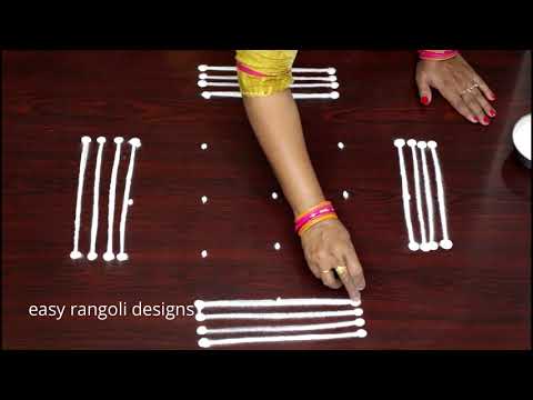 Margazhi kolam designs with 5x3x3 dots by easy rangoli Suneetha - Dhanurmasam muggulu