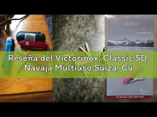 Vídeo relacionado con Victorinox, Classic SD, Navaja Multiuso Suiza, Cuchillo bolsillo, Regalo, 7 Funciones, Hoja pequeña, Lima de uñas, Rojo