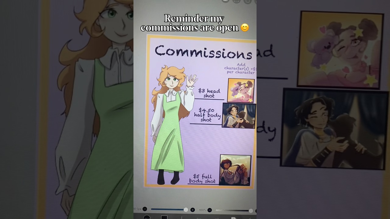 | Reminder my commissions are open😊 | #art #digitalart #commission