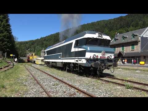 Démarrage de la CC 72084 en gare du Lioran