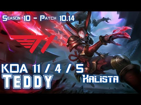 T1 Teddy KALISTA vs ASHE ADC - Patch 10.14 KR Ranked