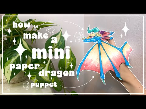 How To Make A Mini Paper Dragon Puppet || Full Easy Tutorial || 275k Special