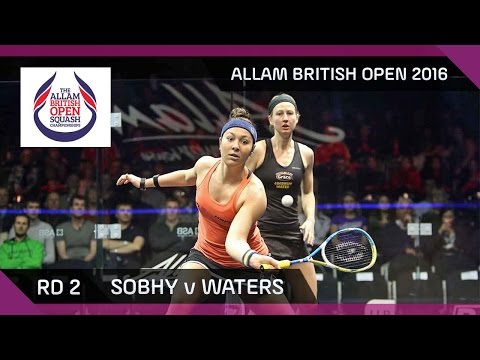 Squash: Sobhy v Waters - Allam British Open 2016 - Women's Rd 2 Highlights