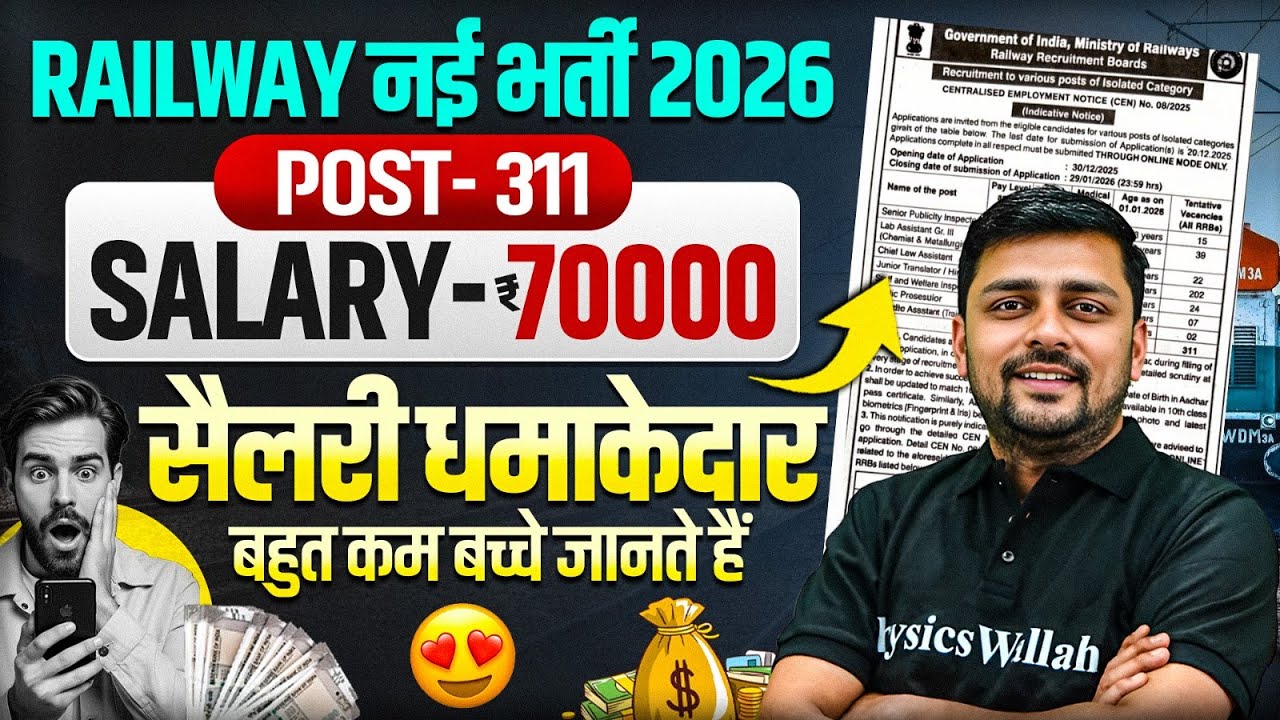 Railway New Vacancy 2026 | Upcoming Railway Vacancy 2026 | Railway Recruitment 2026