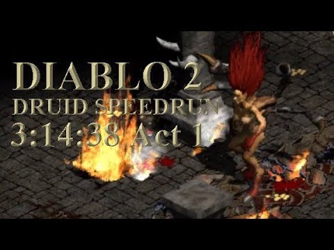 Diablo 2 SC Druid Speedrun first attempt Act 1 | 3:14:37