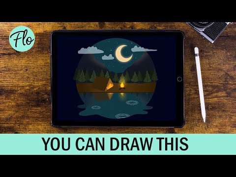 You Can Draw This LANDSCAPE in PROCREATE