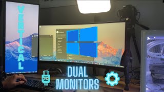 How to set up MULTIPLE monitors with a vertical display!