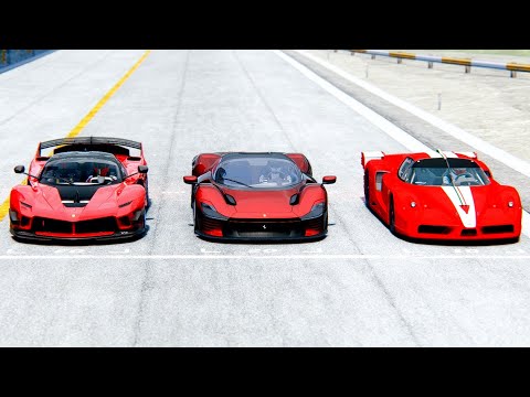 Ferrari Daytona SP3 vs Ferrari FXX Evoluzione vs Ferrari FXX K EVO at Imola