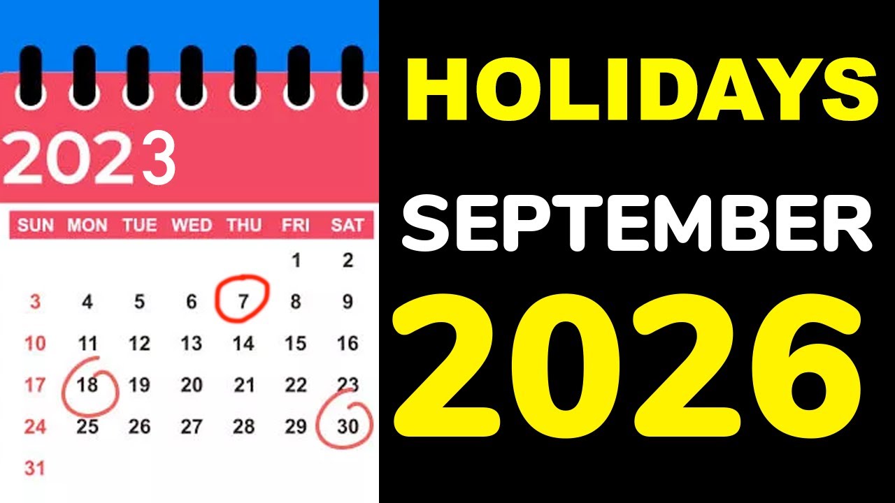 September 2026 Observances and Holidays Around the World by Country, date and month in 2026