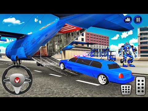 US Police Limo Car Transform Robot Transport Game 2021 - Android Gameplay