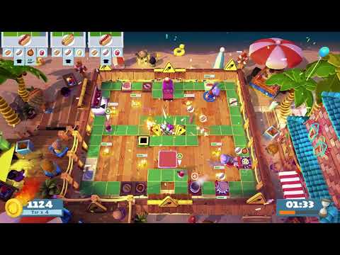 Overcooked! 2 - Sun's Out, Buns Out 1-4 (2 players) Score: 2044
