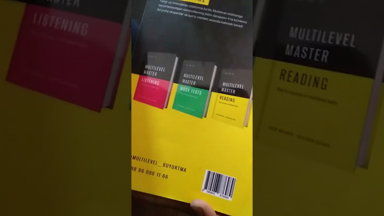 MULTILEVEL Master reading book bu kitob ingliz tili uchin juda foydali 😎