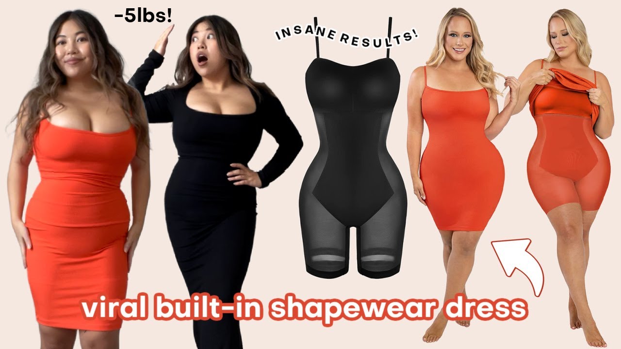 VIRAL AMAZON Built-in Shedding Shapewear Dress! (SKIM'S DUPE & IT WORKS!!!)