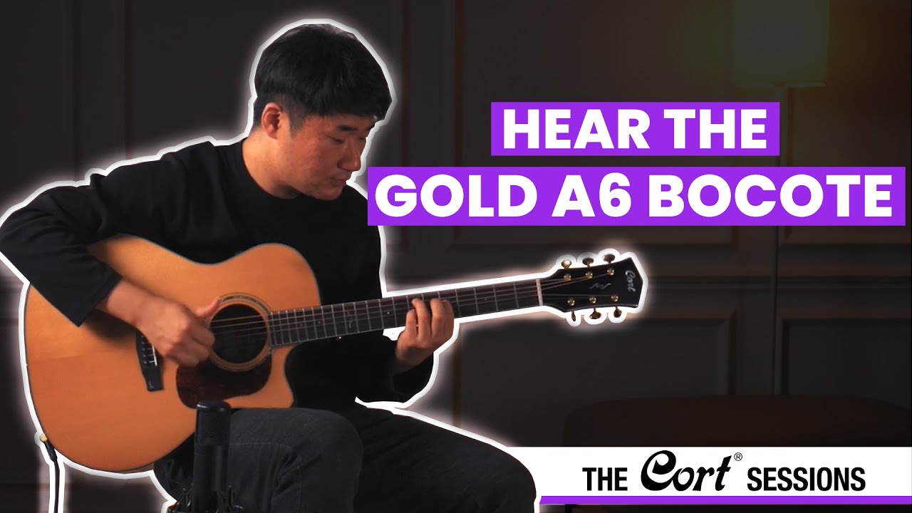 Cort Gold A6 Bocote Acoustic Guitar w/Gigbag - Natural Gloss